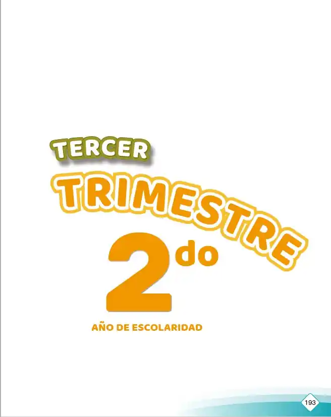 Libro de Segundo de Primaria Tercer Trimestre