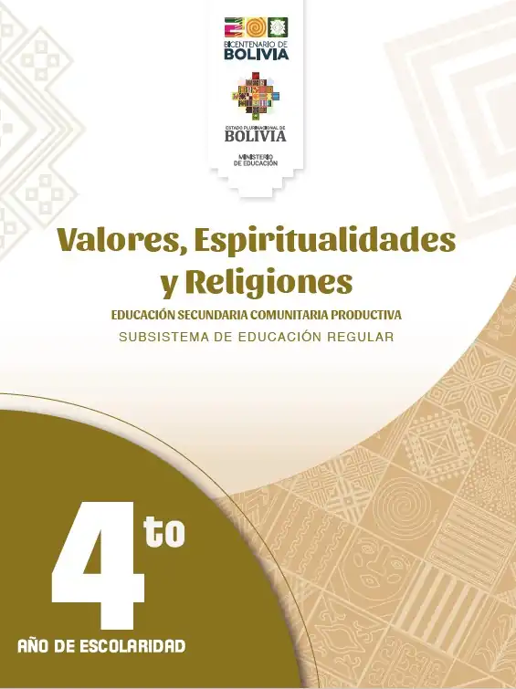 Libro de Valores y Religiones de 4to de Secundaria