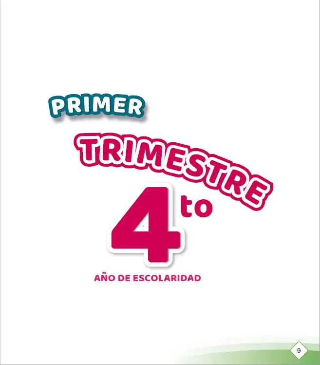 Primer Trimestre 4to. de Primaria 2024