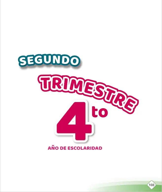 Segundo Trimestre 4to. de Primaria