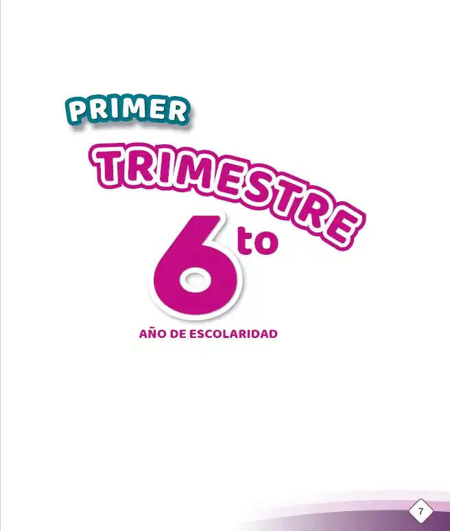 Libro de 6to. de Primaria Primer Trimestre