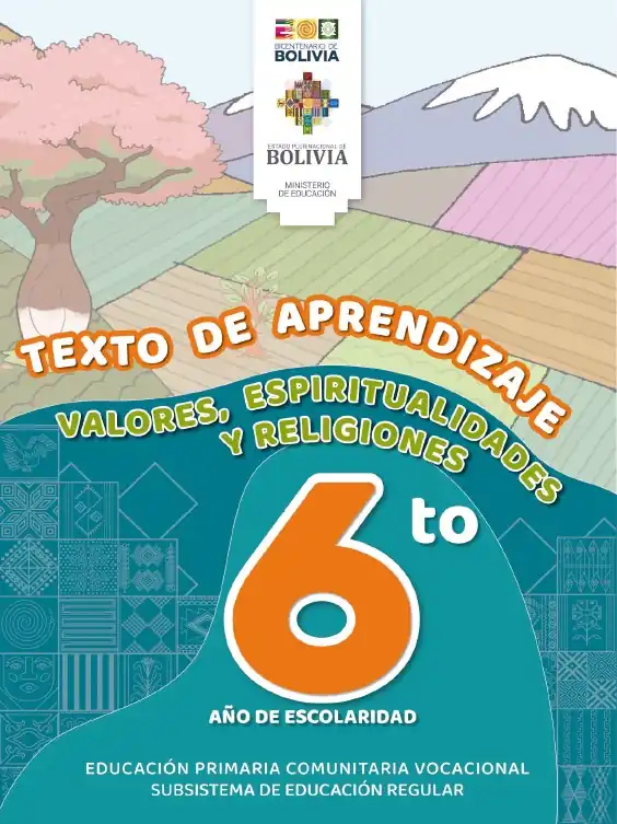 Libro de VALORES y RELIGIONES 6to de PRIMARIA